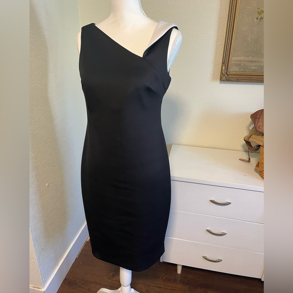 Formal Calvin Klein Black w/White Dress